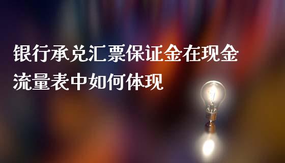 银行承兑汇票保证金在现金流量表中如何体现_https://m.lcpcjs.com_期货交易时间_第1张