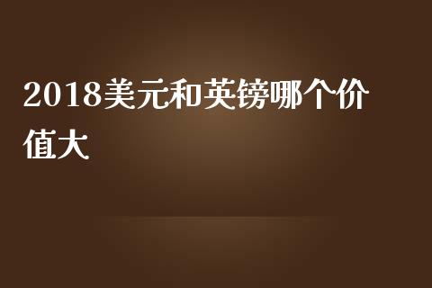 2018美元和英镑哪个价值大_https://m.lcpcjs.com_期货交易_第1张