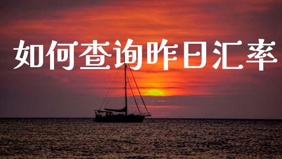 如何查询昨日汇率_https://m.lcpcjs.com_期货交易_第1张