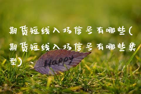 期货短线入场信号有哪些(期货短线入场信号有哪些类型)_https://m.lcpcjs.com_期货交易时间_第1张