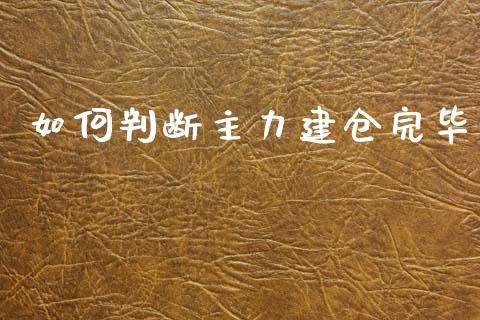 如何判断主力建仓完毕_https://m.lcpcjs.com_期货交易_第1张