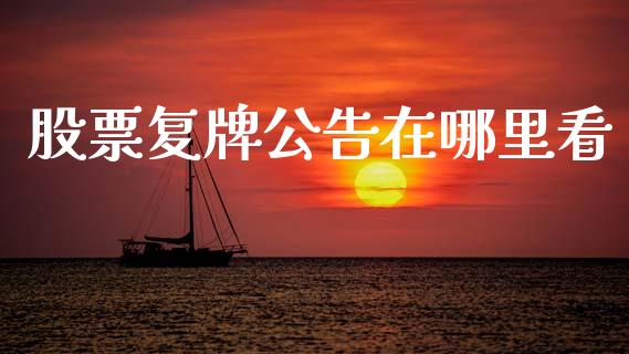 股票复牌公告在哪里看_https://m.lcpcjs.com_期货交易时间_第1张