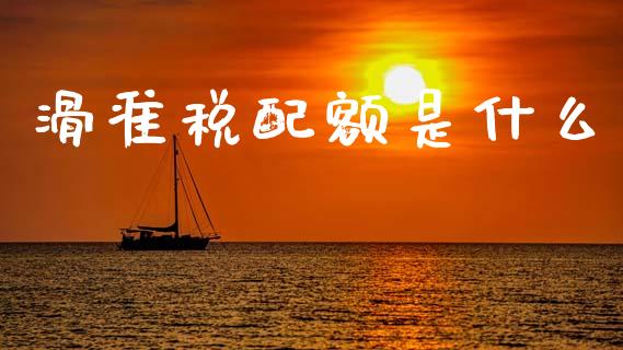 滑准税配额是什么_https://m.lcpcjs.com_期货交易时间_第1张