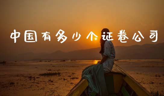 中国有多少个证卷公司_https://m.lcpcjs.com_期货交易_第1张
