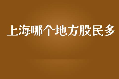 上海哪个地方股民多_https://m.lcpcjs.com_白银期货保证金_第1张