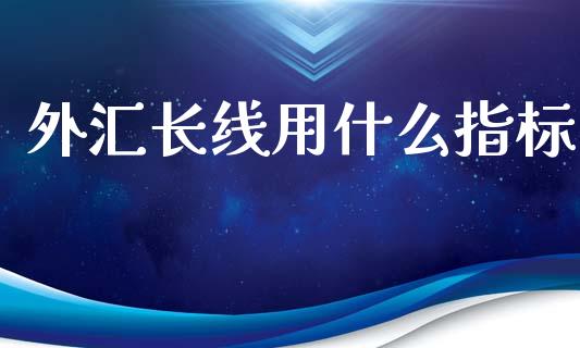 外汇长线用什么指标_https://m.lcpcjs.com_白银期货保证金_第1张