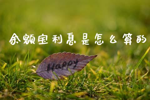 余额宝利息是怎么算的_https://m.lcpcjs.com_期货交易时间_第1张