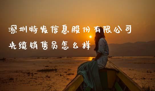 深圳特发信息股份有限公司光缆销售员怎么样_https://m.lcpcjs.com_白银期货保证金_第1张