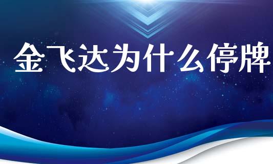 金飞达为什么停牌_https://m.lcpcjs.com_白银期货保证金_第1张