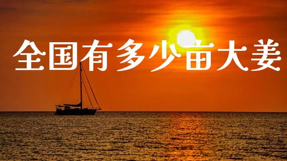 全国有多少亩大姜_https://m.lcpcjs.com_恒指期货保证金_第1张