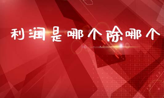 利润是哪个除哪个_https://m.lcpcjs.com_期货交易时间_第1张