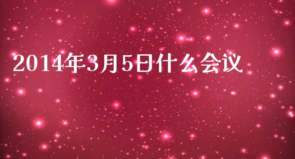 2014年3月5日什么会议_https://m.lcpcjs.com_恒指期货保证金_第1张