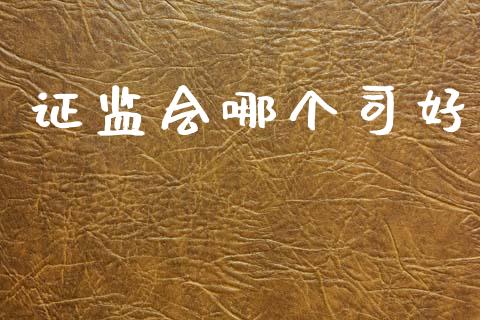 证监会哪个司好_https://m.lcpcjs.com_期货交易时间_第1张