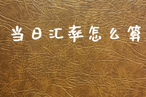 当日汇率怎么算_https://m.lcpcjs.com_期货交易时间_第1张
