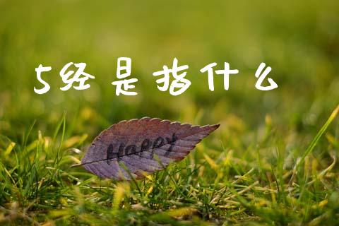 5经是指什么_https://m.lcpcjs.com_期货交易时间_第1张