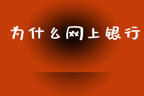 为什么网上银行_https://m.lcpcjs.com_期货交易时间_第1张
