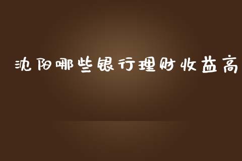 沈阳哪些银行理财收益高_https://m.lcpcjs.com_恒指期货保证金_第1张