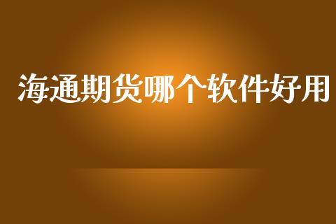 海通期货哪个软件好用_https://m.lcpcjs.com_白银期货保证金_第1张