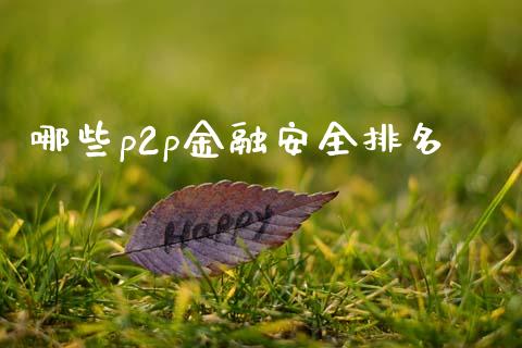 哪些p2p金融安全排名_https://m.lcpcjs.com_白银期货保证金_第1张