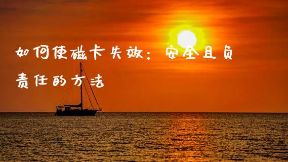 如何使磁卡失效：安全且负责任的方法_https://m.lcpcjs.com_期货交易_第1张