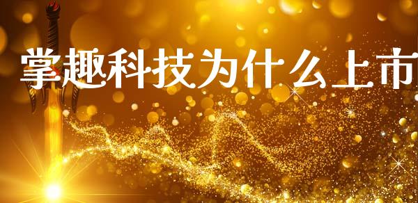 掌趣科技为什么上市_https://m.lcpcjs.com_期货交易_第1张