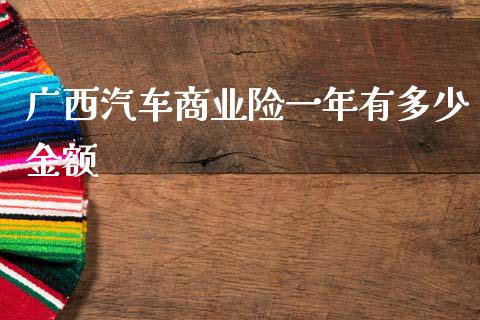 广西汽车商业险一年有多少金额_https://m.lcpcjs.com_期货交易时间_第1张