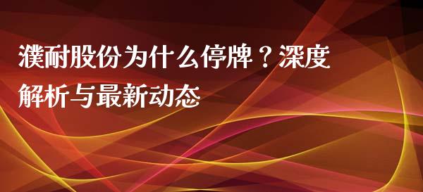 濮耐股份为什么停牌？深度解析与最新动态_https://m.lcpcjs.com_恒指期货保证金_第1张