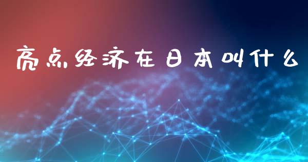 亮点经济在日本叫什么_https://m.lcpcjs.com_恒指期货保证金_第1张