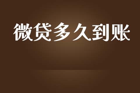 微贷多久到账_https://m.lcpcjs.com_期货交易时间_第1张