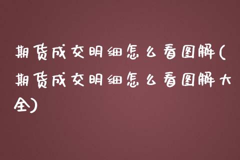 期货成交明细怎么看图解(期货成交明细怎么看图解大全)_https://m.lcpcjs.com_期货交易_第1张