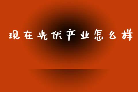 现在光伏产业怎么样_https://m.lcpcjs.com_恒指期货保证金_第1张