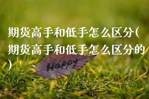 期货高手和低手怎么区分(期货高手和低手怎么区分的)_https://m.lcpcjs.com_期货交易时间_第1张