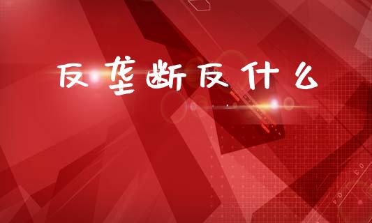 反垄断反什么_https://m.lcpcjs.com_白银期货保证金_第1张