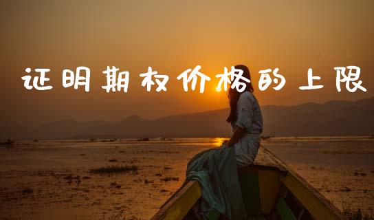 证明期权价格的上限_https://m.lcpcjs.com_白银期货保证金_第1张