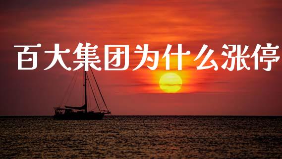 百大集团为什么涨停_https://m.lcpcjs.com_期货交易_第1张