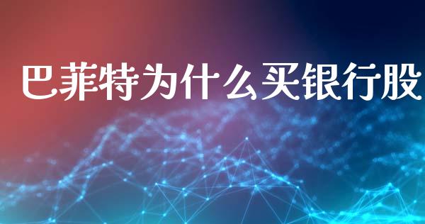 巴菲特为什么买银行股_https://m.lcpcjs.com_期货交易_第1张