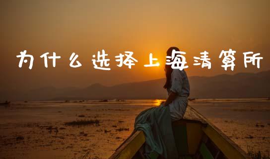 为什么选择上海清算所_https://m.lcpcjs.com_恒指期货保证金_第1张
