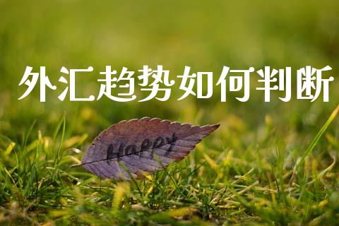 外汇趋势如何判断_https://m.lcpcjs.com_期货交易_第1张