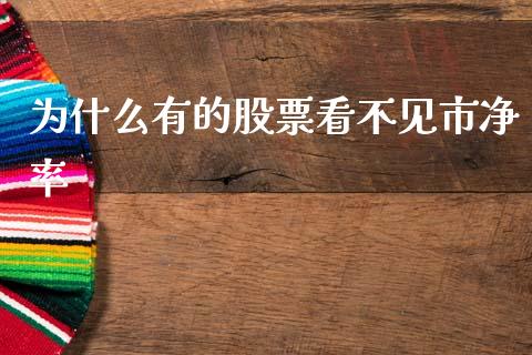 为什么有的股票看不见市净率_https://m.lcpcjs.com_期货交易_第1张