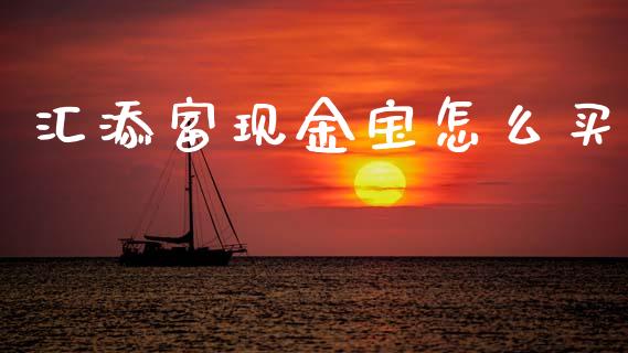 汇添富现金宝怎么买_https://m.lcpcjs.com_期货交易_第1张