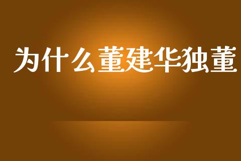 为什么董建华独董_https://m.lcpcjs.com_期货交易时间_第1张