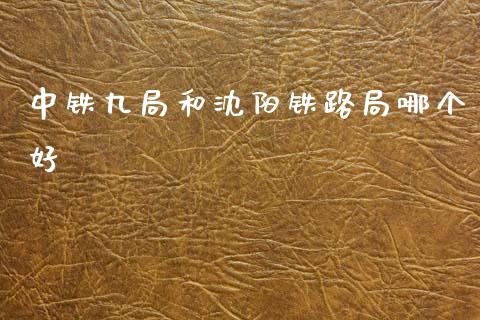 中铁九局和沈阳铁路局哪个好_https://m.lcpcjs.com_恒指期货保证金_第1张