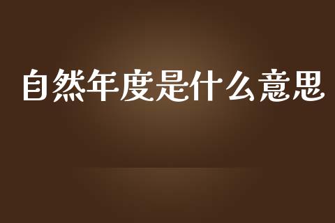 自然年度是什么意思_https://m.lcpcjs.com_恒指期货保证金_第1张