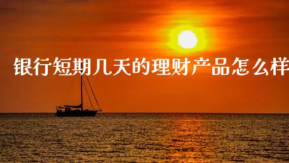 银行短期几天的理财产品怎么样_https://m.lcpcjs.com_恒指期货保证金_第1张