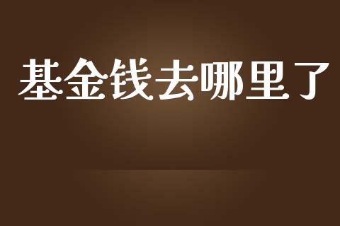 基金钱去哪里了_https://m.lcpcjs.com_白银期货保证金_第1张