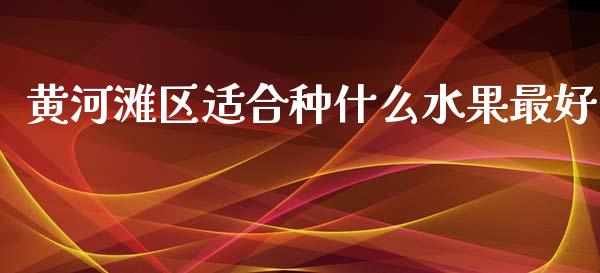 黄河滩区适合种什么水果最好_https://m.lcpcjs.com_恒指期货保证金_第1张