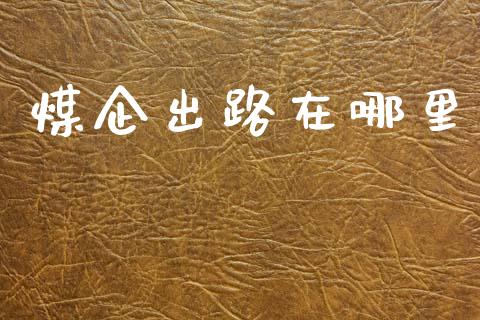 煤企出路在哪里_https://m.lcpcjs.com_恒指期货保证金_第1张