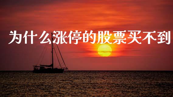 为什么涨停的股票买不到_https://m.lcpcjs.com_期货交易_第1张