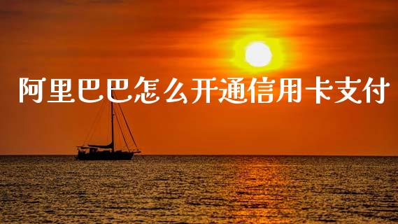 阿里巴巴怎么开通信用卡支付_https://m.lcpcjs.com_期货交易_第1张