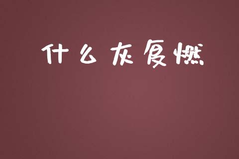 什么灰复燃_https://m.lcpcjs.com_白银期货保证金_第1张